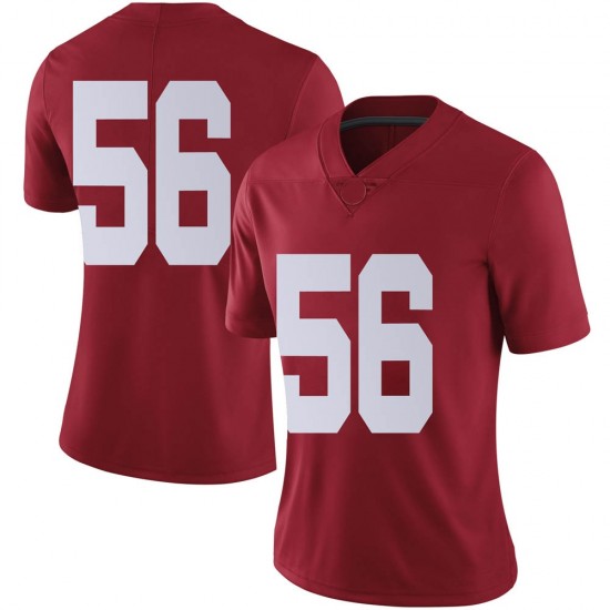 Alabama Crimson Tide Women's Seth McLaughlin #56 No Name Crimson NCAA Nike Authentic Stitched College Football Jersey WW16X50GL